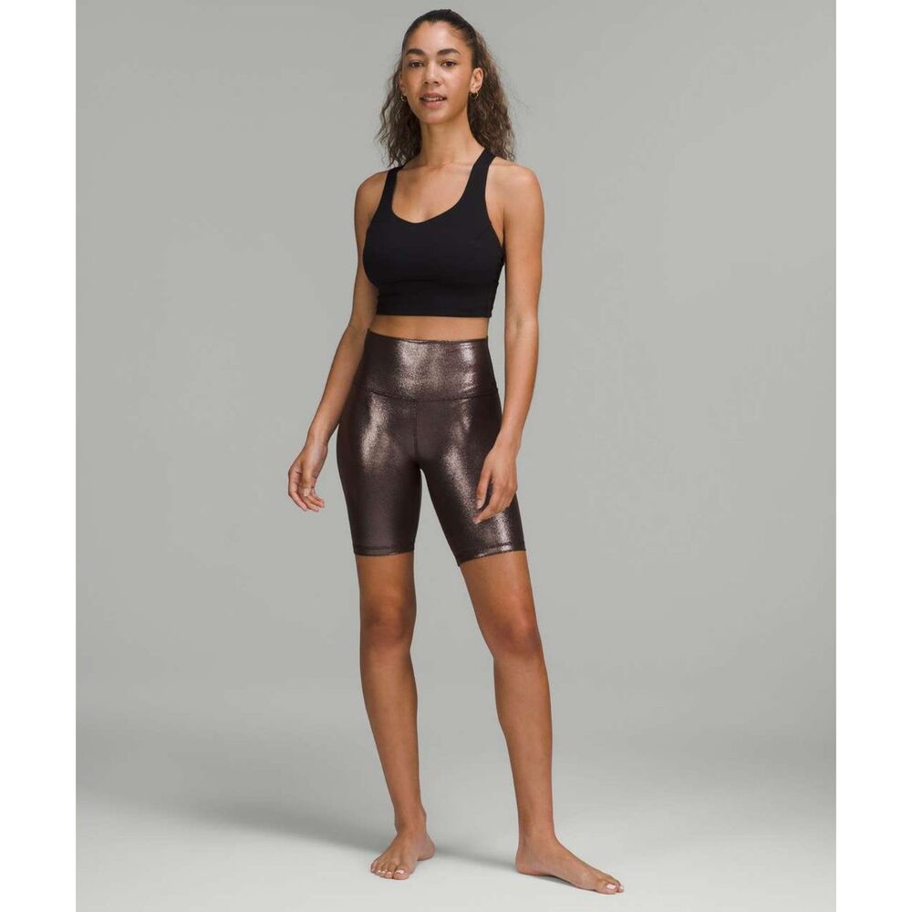 lululemon Align High Rise Short 8in Shine Size 8 French Press NWT W7BZFS - Picture 2 of 6